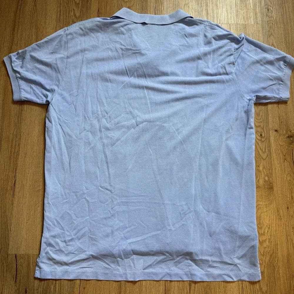 Vintage Polo Ralph Lauren Mens XL Baby Blue 100% Pima Cotton Polo Shirt‎
